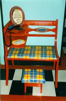 telephone table painted by Alison Gilbert